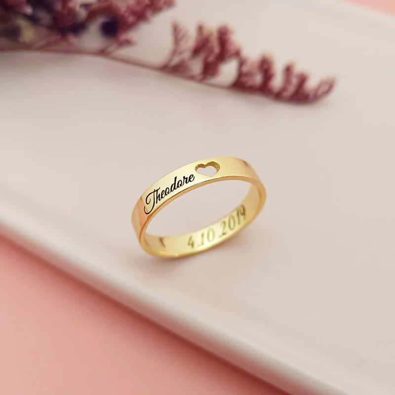 MINIMAL ENGRAVED RING