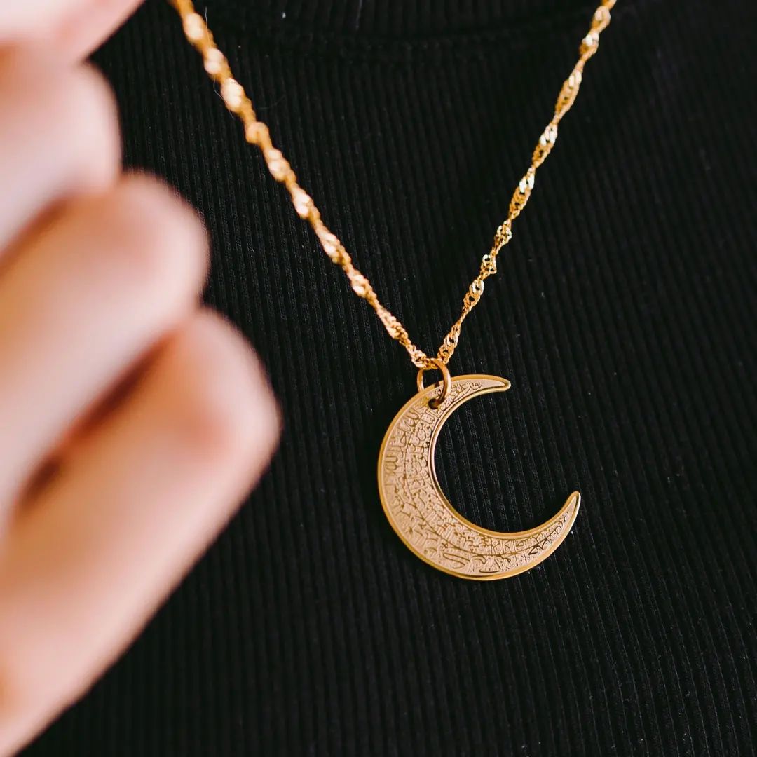 4 Qul Crescent Necklace