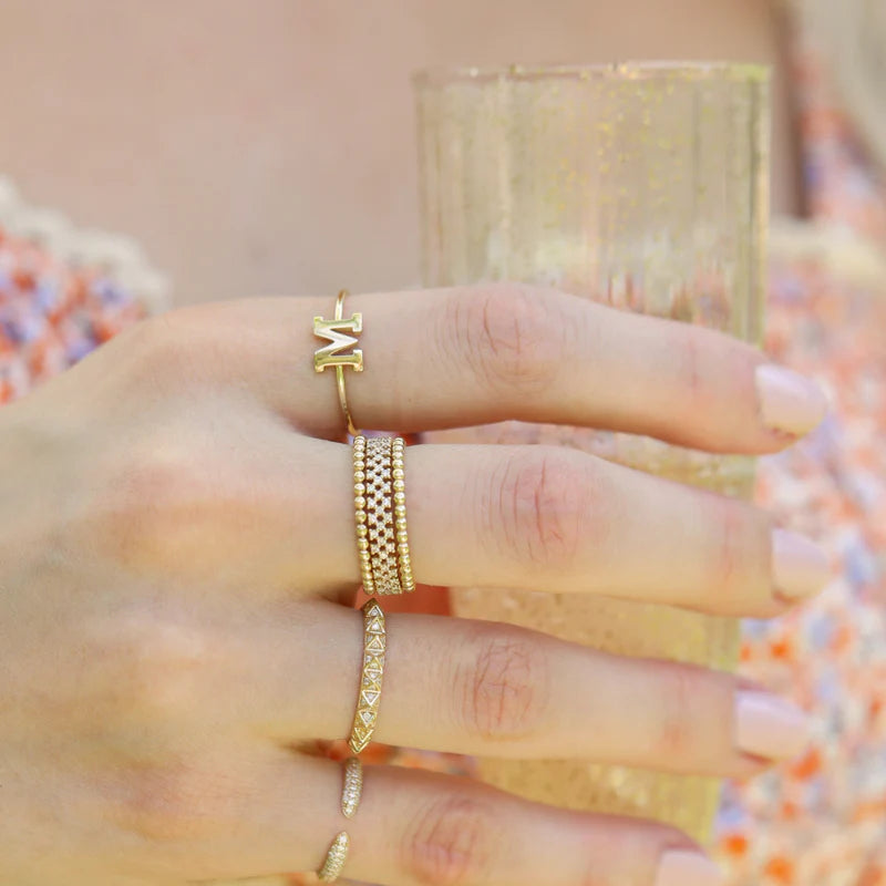 CHROME INITIAL RING