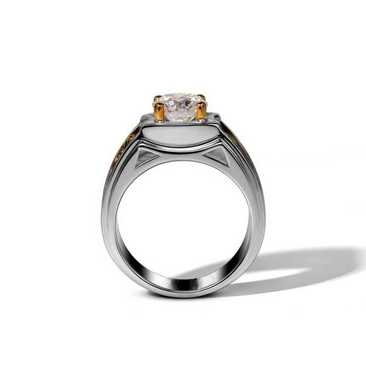 GILDED PETAL MOISSANITE BAND