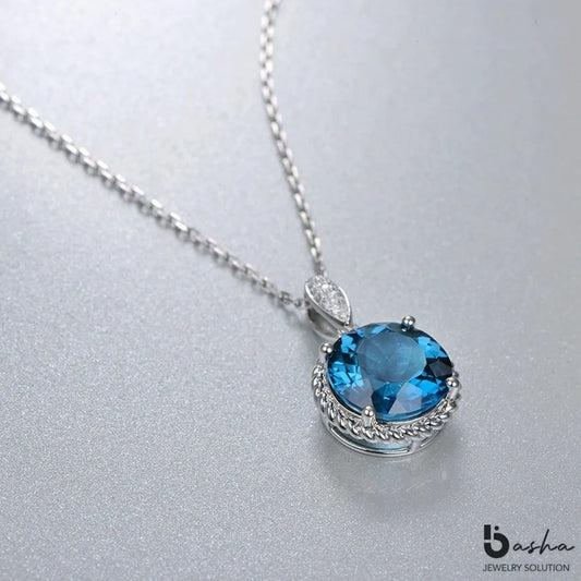 London Blue Topaz Necklace