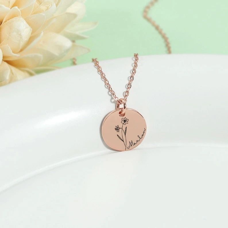 Birth Flower Necklace