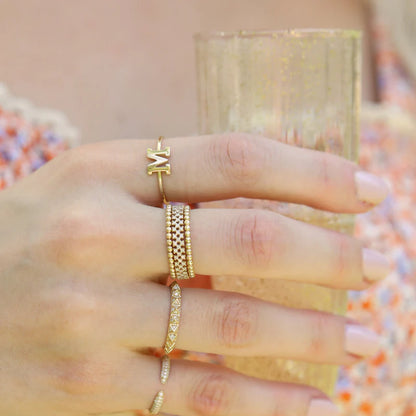CHROME INITIAL RING