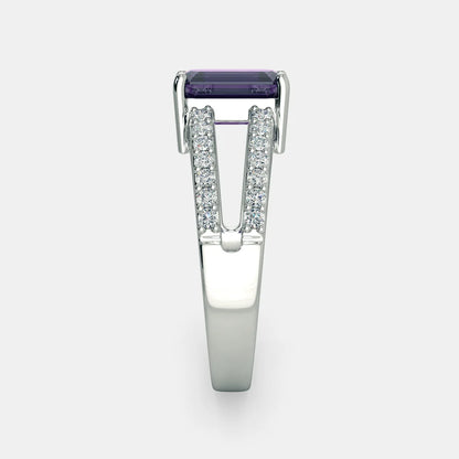 Premium Amethyst Ring - 925 Silver