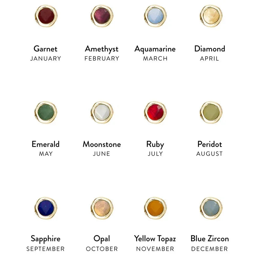 Tiny Birthstone Tag Necklace