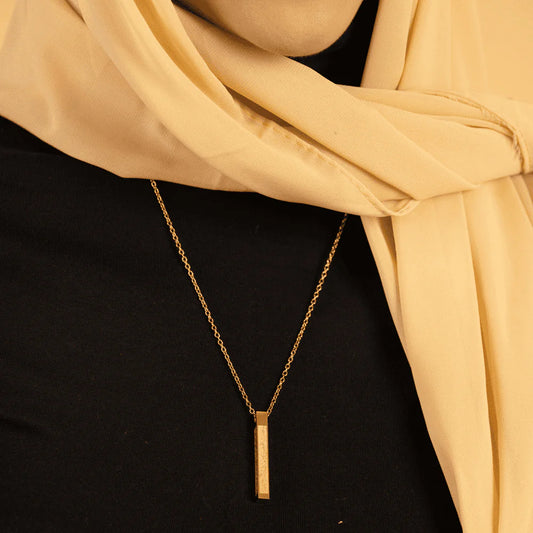 Ayatul Kursi 3D Bar Necklace