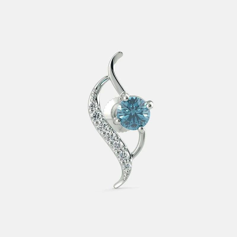 Aquamarine Zircon Earrings - 925 Silver