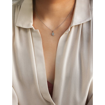 BAGUETTE DIAMOND NECKLACE - 925 SILVER