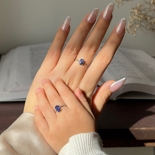 MYSTIC MIRAGE TANZANITE SAPPHIRE RING