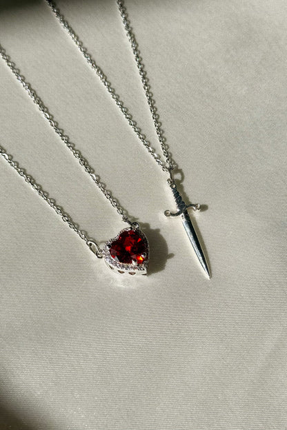 Heart & Sword Necklace